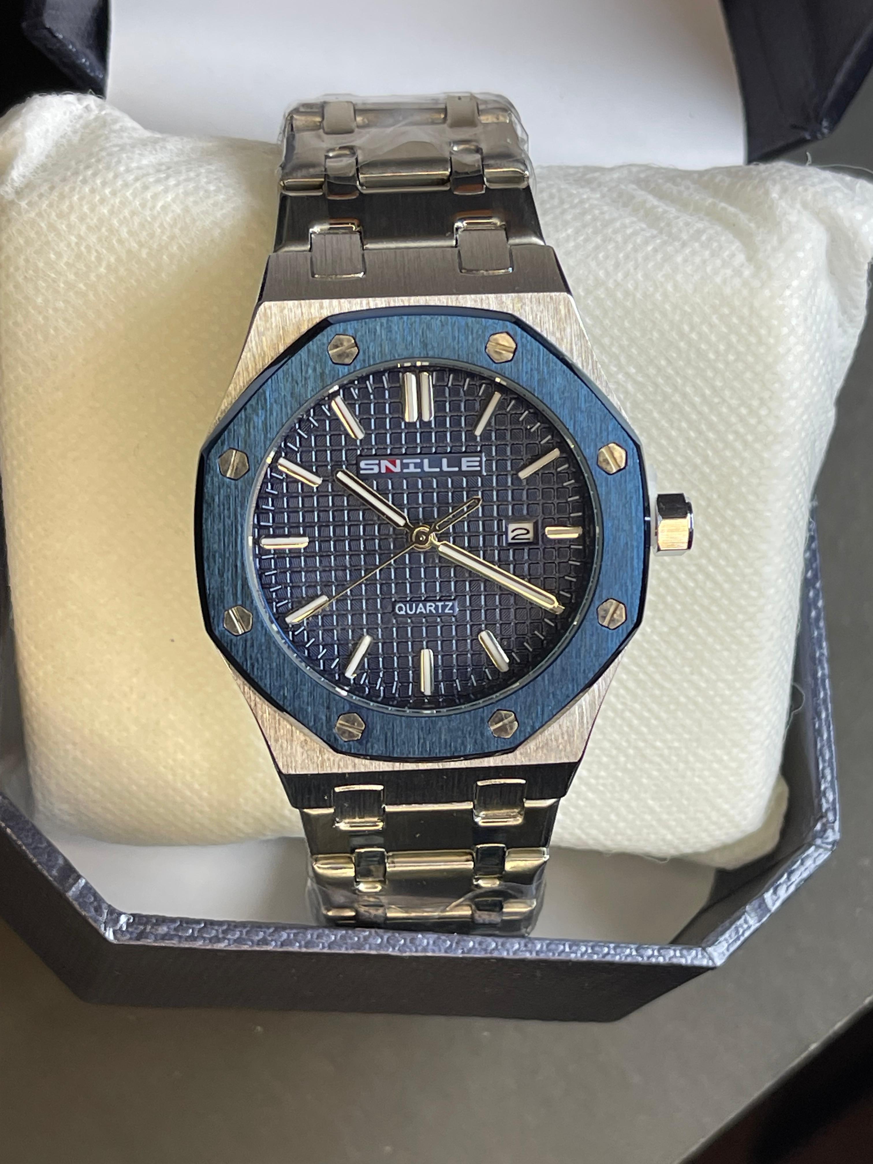 SNILLE Stainless Steel Band Wrist Watch For Men